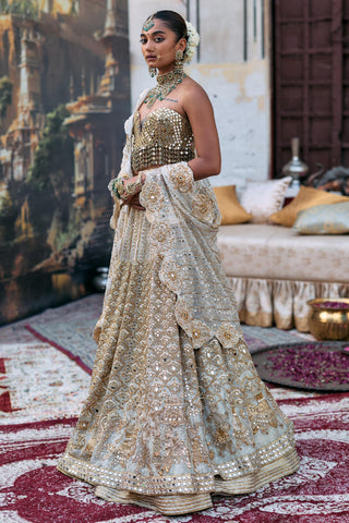 Lehenga set Indian Wedding – Ivory Rajbaraat by Itrh