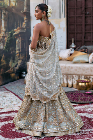 Lehenga set Indian Wedding – Ivory Rajbaraat by Itrh