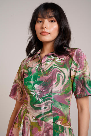 Multicolor Chaya Ira Polo Dress – Smart Daytime Affair Polo Dress by Advait