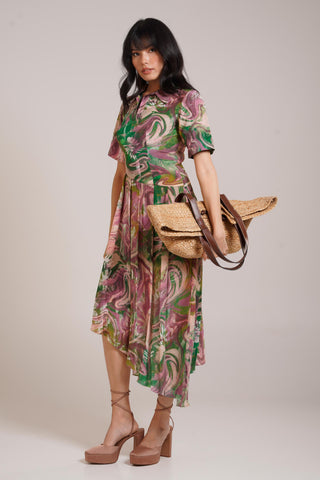 Multicolor Chaya Ira Polo Dress – Smart Daytime Affair Polo Dress by Advait