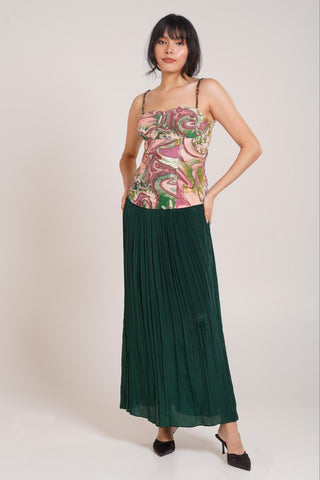 Multicolor Chaya Ira Midi Skirt Set – Evening Soiree Midi Skirt Set by Advait