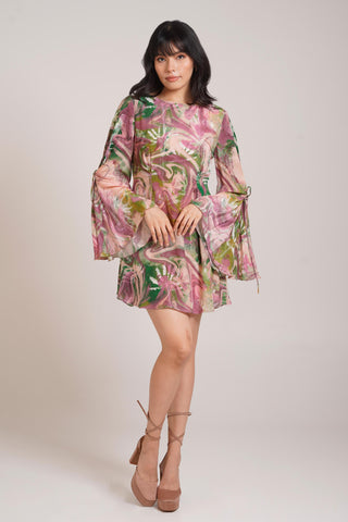 Multicolor Chaya Ira Short Dress – Stylish Daytime Affair Look by Advait