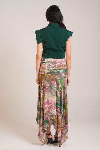 Multicolor Chaya Ira Skirt Set – Festive Daytime Affair Skirt Set by Advait