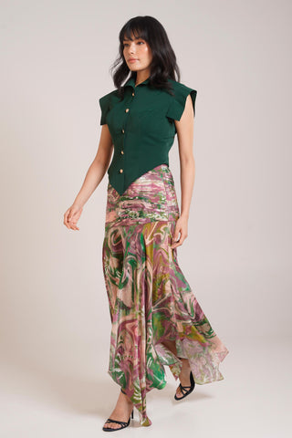 Multicolor Chaya Ira Skirt Set – Festive Daytime Affair Skirt Set by Advait