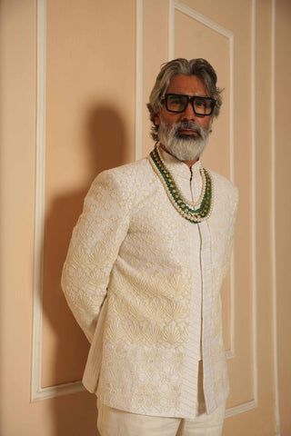 Beige dil se saj zardosi jodhpuri