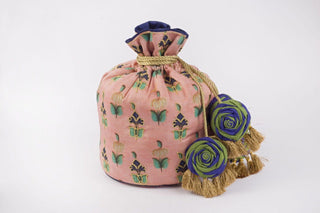 Pink custom wall-inspired potli clutch