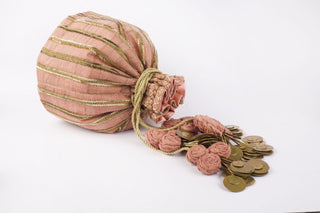 Two tone gold kathdana potli