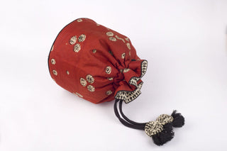 Block printed fabric potli
