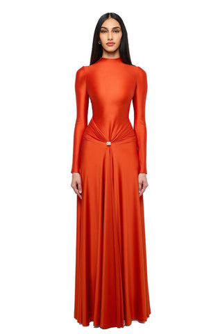Dress Fluid Wear - Orange Nima Dress by self-cntrd