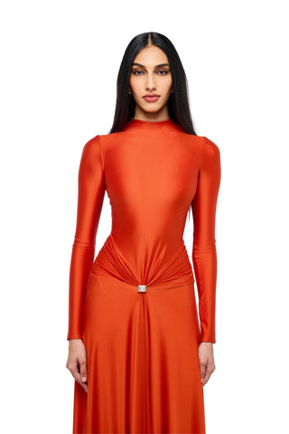 Dress Fluid Wear - Orange Nima Dress by self-cntrd