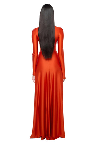 Dress Fluid Wear - Orange Nima Dress by self-cntrd