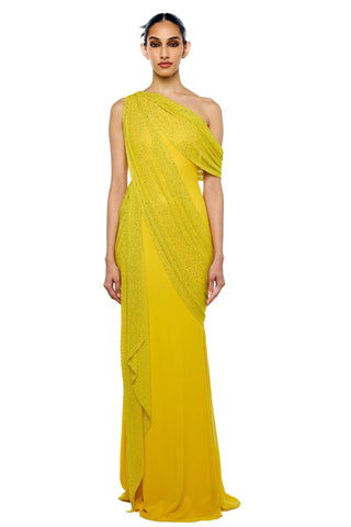 Dress Ethereal Wear - Yellow Cassandra Dress by self-cntrd