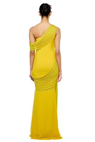 Dress Ethereal Wear - Yellow Cassandra Dress by self-cntrd