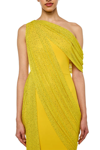 Dress Ethereal Wear - Yellow Cassandra Dress by self-cntrd
