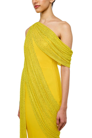 Dress Ethereal Wear - Yellow Cassandra Dress by self-cntrd