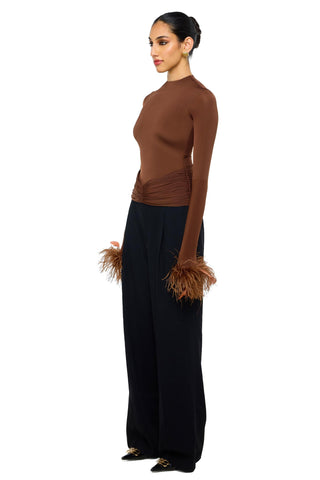 Top Dramatic Wear - Brown Shalom Top by self-cntrd