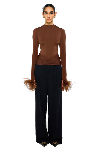 Top Dramatic Wear - Brown Shalom Top by self-cntrd
