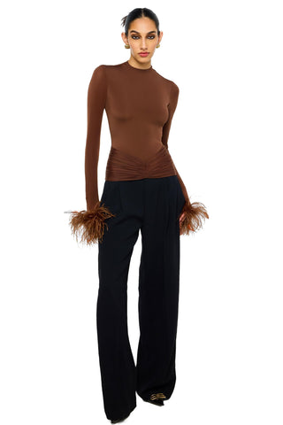 Top Dramatic Wear - Brown Shalom Top by self-cntrd