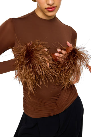 Top Dramatic Wear - Brown Shalom Top by self-cntrd