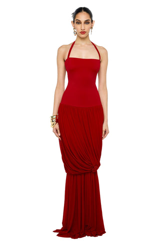 goddiva bardot pleated maxi dress product info and reviews Pleated One Shoulder Bardot Fit And Flare Maxi Dress - Emerald Green