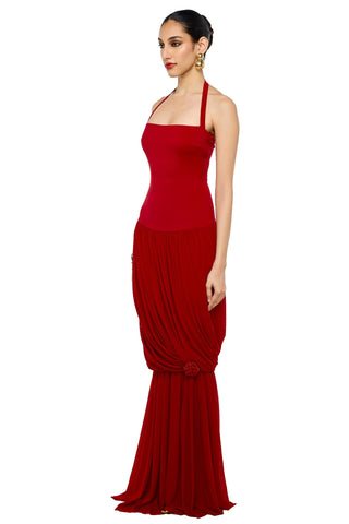 Dress Artisanal Wear - Maroon Roma Dress by self-cntrd