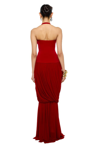 Dress Artisanal Wear - Maroon Roma Dress by self-cntrd