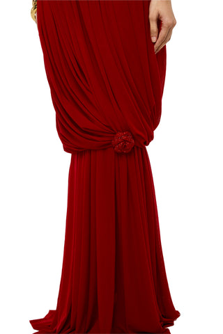 Dress Artisanal Wear - Maroon Roma Dress by self-cntrd