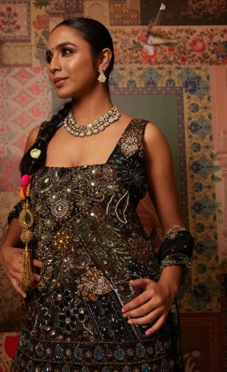 Kurta Set Festive Wear - Black Khwaab Kurta Set by Banjara Trail