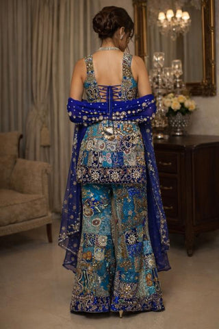 Kurta Set Heritage Wear - Blue Khwaab Kurta Set by Banjara Trail