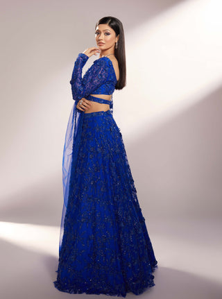 Brienne royal blue lehenga set