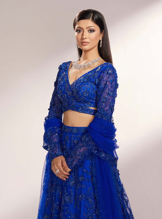 Brienne royal blue lehenga set