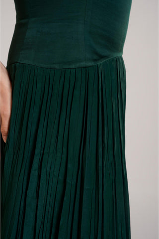 Green Chaya Koru Cutout Dress – Evening Soiree Cutout Dress by Advait