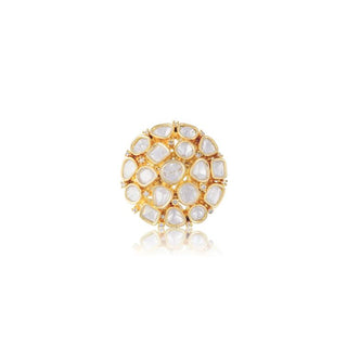 Cocktail Ring for Indian Weddings – White Kundan by Amraani