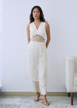 Ivory long tunic and pants
