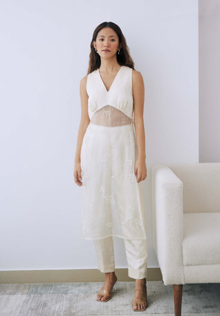 Ivory long tunic and pants