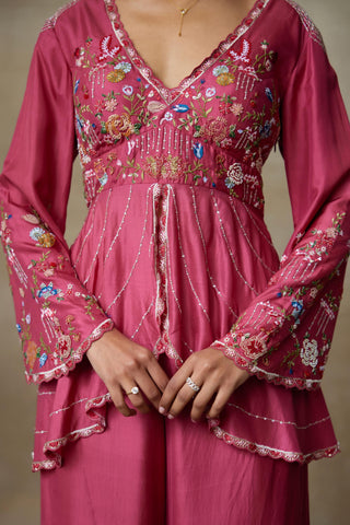 Pink fall in love lake top pant set