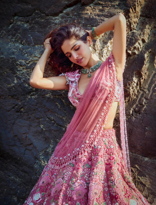 Lehenga Set for Indian Weddings – Pink La Vie En Rose by Rianta's