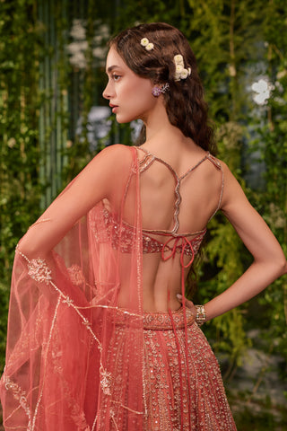 Lehenga Set for Indian Wedding - Pink Chardi Kala Milan Lehenga Set by Jigar and Nikita at Mrs. G