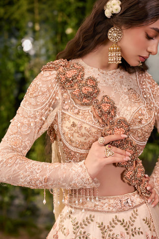 Lehenga Set for Indian Wedding - Ivory Chardi Kala Rangrez Lehenga Set by Jigar and Nikita at Mrs. G