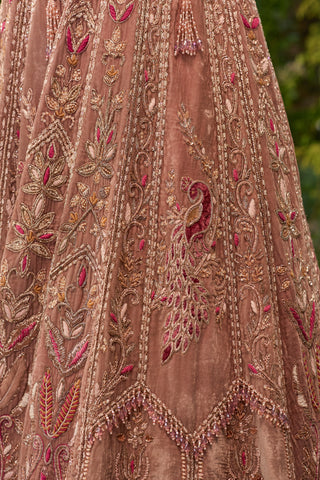 Lehenga Set for Indian Wedding - Pink Chardi Kala Mayurika Lehenga Set by Jigar and Nikita at Mrs. G