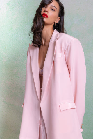 Jacket Set for Indian Wedding - Pink Daisy Silk Jacket Set by The Little Black Bow at Mrs. G