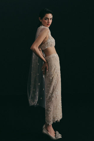 Ivory skirt set - Indian Wedding - Oyster Skirt Look by The Little Black Bow