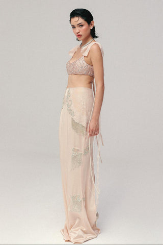 Skirt Set for Indian Wedding - Pink Grace Statement by The Little Black Bow