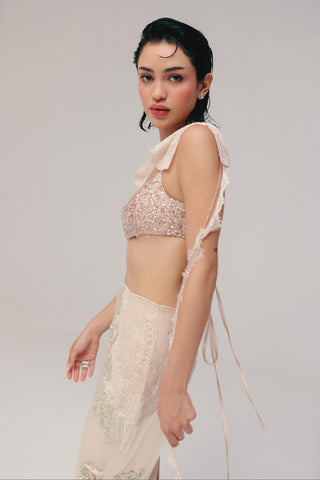 Skirt Set for Indian Wedding - Pink Grace Statement by The Little Black Bow