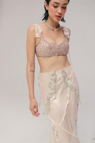 Skirt Set for Indian Wedding - Pink Grace Statement by The Little Black Bow