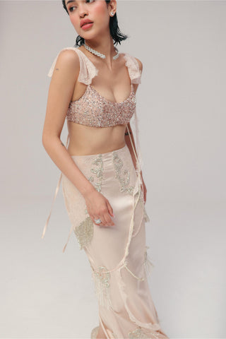 Skirt Set for Indian Wedding - Pink Grace Statement by The Little Black Bow