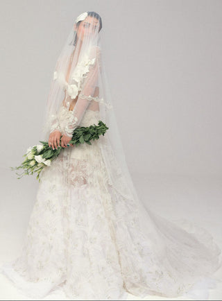 Pearl Lehenga Set for Indian Wedding - White Grace Vintage Pearl by The Little Black Bow
