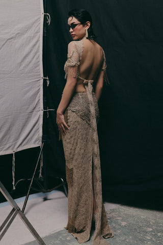 Skirt Set for Indian Wedding - Gold Grace Filigree by The Little Black Bow