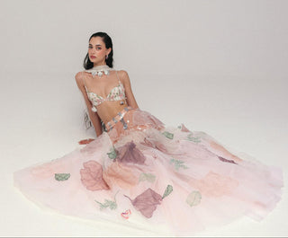 Multicolor Lehenga Set for Indian Wedding - Marine Life by The Little Black Bow