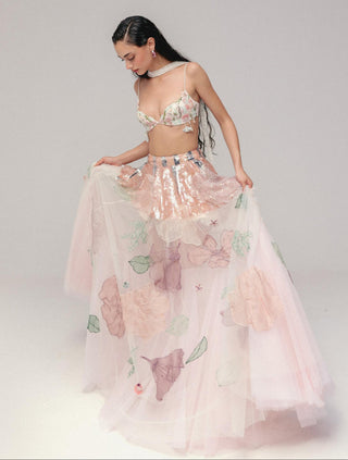 Multicolor Lehenga Set for Indian Wedding - Marine Life by The Little Black Bow